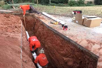 Sewer line replacement in Atlanta GA.